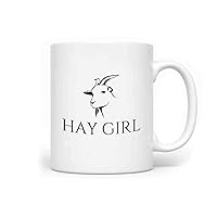 Funny Cups For Mom-Clear Mugs For Hot Beverages-Funny Coffee Mugs For Women Sarcasm-11 OZ-Cute Mugs-Goat Lover Present Hay Girl Mug