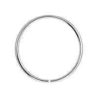 9KT Solid Gold 22 Gauge (0.6MM) - 5/16 Length Seamless Continuous Hoop Nose Ring