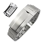 316L Stainless Steel Watchband 20mm For Rolex Submariner Daytona Date Just Sliding Lock Silver Solid Watch Strap