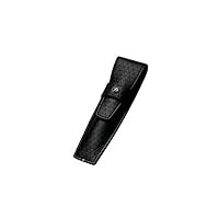 S.T Dupont D-180095 Line D Leather Fire Head Pattern Simple Pen Case - Black