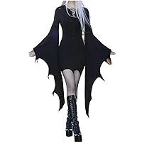 Dress Long Batwing Sleeve Style Lace Up Sheath Slim Fit Party Cosplay