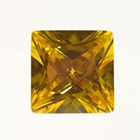10mm Square Yellow Cz - Pack Of 1