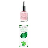 Nailtopia Polish and Cuticle Oil Set - Bio-Sourced, Chip Free Nail Lacquer in Do or FiDi, Spinach Cuticle Revitalizer - Pale Pink Superfood Polish - Moisturizing Spinach Extract Treatment - 2 pc