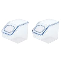 LocknLock Easy Essentials Food Lids (Flip-top) / Pantry Storage Containers, BPA Free, Top-10 Cup-for Snacks, Clear (Pack of 2)