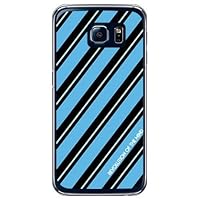 SECOND SKIN ROTM Stripe Turquoise (Clear) design by ROTM / for Galaxy S6 SC-05G/docomo DSC05G-PCCL-202-Y396