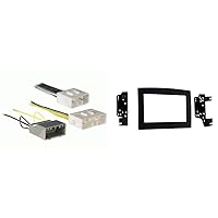 Metra 70-6514 Amplifier Bypass Harness for Select 2005-2007 Chrysler, Dodge and Jeep Vehicles and Metra Electronics 95-6528B Double Din Dash Kit for 2006-2010 Dodge Ram (Black)