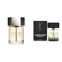 YVES SAINT LAURENT L'homme Eau De Toilette Spray For Men 3.3 oz & La Nuit De L'Homme for Men - 3.3 oz EDT Spray