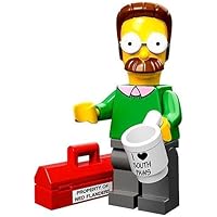 LEGO Minifigure: Ned Flanders Simpson Character, The Simpsons Series, TOY_FIGURE, Miniature_figure, figure, Minifigure, Collectible, Stylized head likeness
