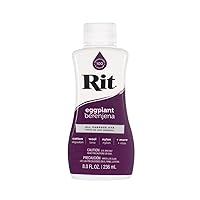 Rit Dye – 8 Oz. Liquid Fabric Dye for Clothing, Décor, and Crafts – Eggplant (1 Pack)