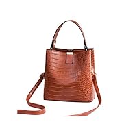 Retro Crocodile Pattern Handbag, PU Leather Casual Shoulder Bag, Practical Fashion Commuter Bag
