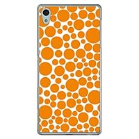 Second Skin Bubble Dots White x Orange (Clear) / for Xperia Z4 SOV31/au ASOV31-PCCL-201-Y235