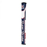 SuperStroke Traxion Pistol GT 1.0 Putter Grip | Improves Feedback and Tack, Enhances Feel and Comfort, No-Taper Technology, 10.50” in Length, Weighs 83g| White/Grey/Red (71200)