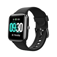 AMAZTECH Smart Watch for Men Women, Activity Fitness Tracker with Heart Rate Sleep Monitor Alexa Built-in IP68 Waterproof Compatible with Android iPhone Samsung Black