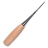 Leather Sewing Awl Handle Scratch Awl with Wood Handle Pin Punching Hole Maker Repair DIY Gadget Tool 1PC, Leather Sewing Awl