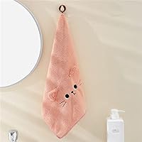 Cute Microfiber Hair Towel Bag Super Soft Hair Towel Women's Absorbent Quick Dry Hair Towel Cartoon Cat 30x80cm (Color : Black, Size : 30x80cm)