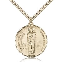St. Jude Pendants - Gold Plated St. Jude Pendant Including 24 Inch Necklace