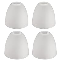 Giluta 4 Pack Bell Shaped Glass Shade Frosted Light Fixture Shades Replacement for Ceiling Fan Light Wall Light,Lipless with 1-5/8-inch Fitter Opening