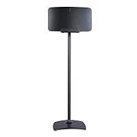 SANUS Wireless Speaker Stand for Sonos Five and Sonos Play:5 - Audio Enhancing Design for Vertical & Horizontal Audio with Built-in Cable Management & Premium Alloy Materials WSS52-W2 (Black)
