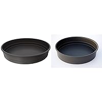 LloydPans Chicago Style Deep Dish Stacking Pizza Pans, Pre-Seasoned Tuff Kote (1, 12 X 2.25 inch) & 10x2.25 inch, Deep Dish Pizza Pan. Pre-Seasoned PSTK, Self-Stacking Pan.