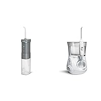Waterpik Cordless Slide Professional Water Flosser, Portable Collapsible for Travel and Storage & Aquarius Water Flosser Professional for Teeth, Gums, Braces, Dental Care, Electric Power