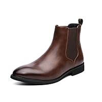 Men's Leather Chelsea Boots for Mens Slip On Dress Boots Casual Ankle Boots