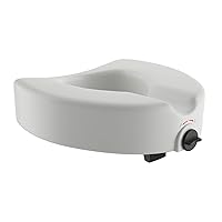 Medline Elevated Toilet Seat Riser W/Microban Antimicrobial Protection for Seniors, Adults & Handicapped – 350 Lbs. Capacity, White