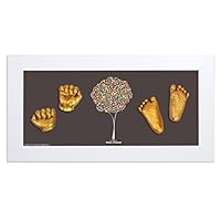 Momspresent Baby Hand Print and Foot Print Deluxe Casting kit with White Frame7