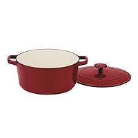 Cuisinart Chef's Classic Enameled Cast Iron 5-Quart Round Covered Casserole, Cardinal Red