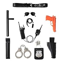 Ultimate All-In-One Police Accessory Role Play Set For Kids – Includes Gun, handcuffs, police badge and More, Durable Plastic Construction, Police Force Halloween Accessories For Kids
