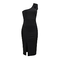 Women's Dresses Summer Dress Women Sexy Summer Casual Bandage Bodycon Evening Party Cocktail Dress(Black,Large