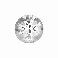 3.5-4.00 Cts of 10x10 mm AA Round White Topaz (1 pc) Loose Gemstone
