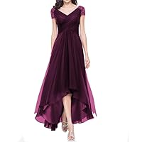 Wedding Guest Dresses for Women Sequins Ruffles Mother of The Bride Dresses Long Chiffon Formal Evening Gown