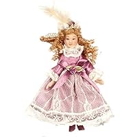 Melody Jane Dollhouse Victorian Little Girl in Pink Dress Miniature 1:12 Porcelain People