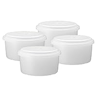 Doshisha HS-19M Ice Making Cups, Medium, Set of 4, For Manual Shaved Ice Makers, White, Approx. Diameter 3.8 x Height 2.1 inches (96 x 54 mm)