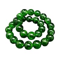Hand_Crafted Unisex gem chrome diopside8mm round smooth beads stretchable 7 inch bracelet for men,women-Healing, Meditation,Prosperity,Good Luck Bracelet YO-STRD-12480