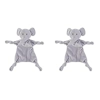 Elephant Security Blanket Lovey, Gray (Pack of 2)
