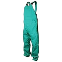 Spark Guard Heat-Resistant Bib Coveralls, 1 Coverall, Nitrile-Knit Insulated, Size Medium, Green, C81N586