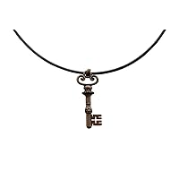 Crossbit Heart Necklace ~ Antiqued Copper ~ Key to My Heart Necklace - Antiqued Copper