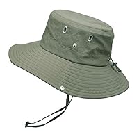 Men Summer Sun Hat - Wide Brim Breathable Bucket Hat Summer UV Protection Boonie Cap for Fishing Hiking Camping