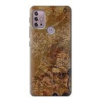 R3456 Vintage Paper Clock Steampunk Case Cover for Motorola Moto G30, G20, G10