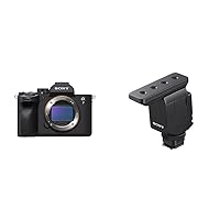 Sony Alpha 7 IV Full-Frame Mirrorless Interchangeable Lens Camera,Body Only, Black Digital MI Shoe Shotgun Microphone with Beamforming Technology for Three switchable directivities - ECM-B10