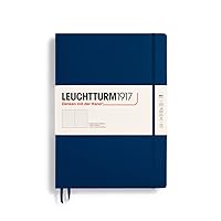 LEUCHTTURM1917 - Notebook Hardcover Master Classic A4+ - 235 Numbered Pages for Writing and Journaling (Navy, Dotted)