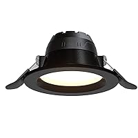 5W/7W LED Downlight, Recessed Lighting Dimmable Ceiling Light, Ultra Thin Recessed Light Black Finish Panel Light Directional Recessed Ceiling Light Cut-Out 65-85mm