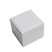 Single Watch Gift Box with Movable Pillow, Watch Box Organizer, PU Leather Jewelry Bracelet Display Case, Mute Opening and Closing (Gray)