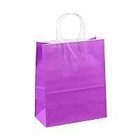 Kraft Bags, 100 Pcs Kraft Paper Bags with Handles Brown Paper Bags Great for Christmas Birthday Graduations Baby Showers Thanksgiving Halloween Easter Mother's Day Hanukkah-5-6x3x8in