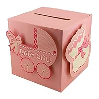 Adorox 3D Version Baby Shower Wishing Well Card Box Decoration (Girl)