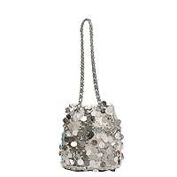 New Multi Sequins Luxury Designer Women Shoulder Bag Lady Handbag Chain Tote Crossbody Evening Dinner Underarm Bag Satchel