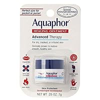 Aquaphor Healing Ointment Advanced Therapy Skin Protectant 0.25 oz (Pack of 2)