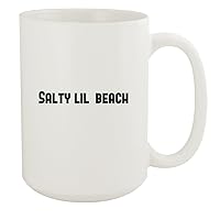 Salty Lil' Beach - 15oz White Ceramic Coffee Mug, White