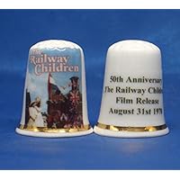 Porcelain China Thimble - The Railway Children 50th Anniversary